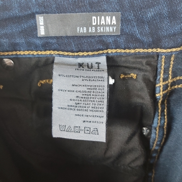 Kut From The Kloth Diana High Rise Fab Ab Skinny Jeans Size 6 - Picture 5 of 9